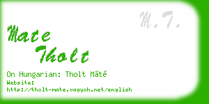 mate tholt business card