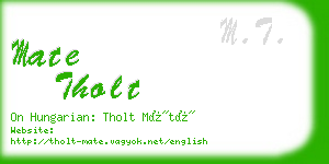 mate tholt business card